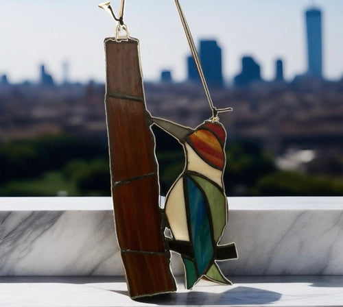 Dzięcioł - witraż image 0