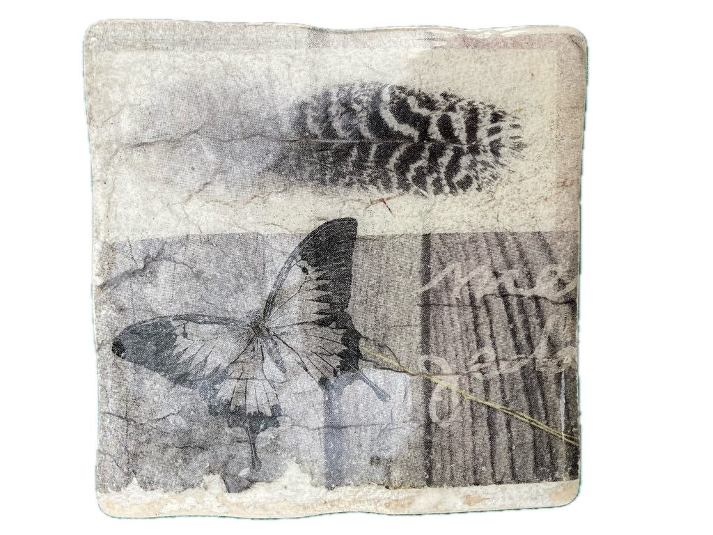 Podkładki ceramiczne utrwalone żywicą - decoupage image 1