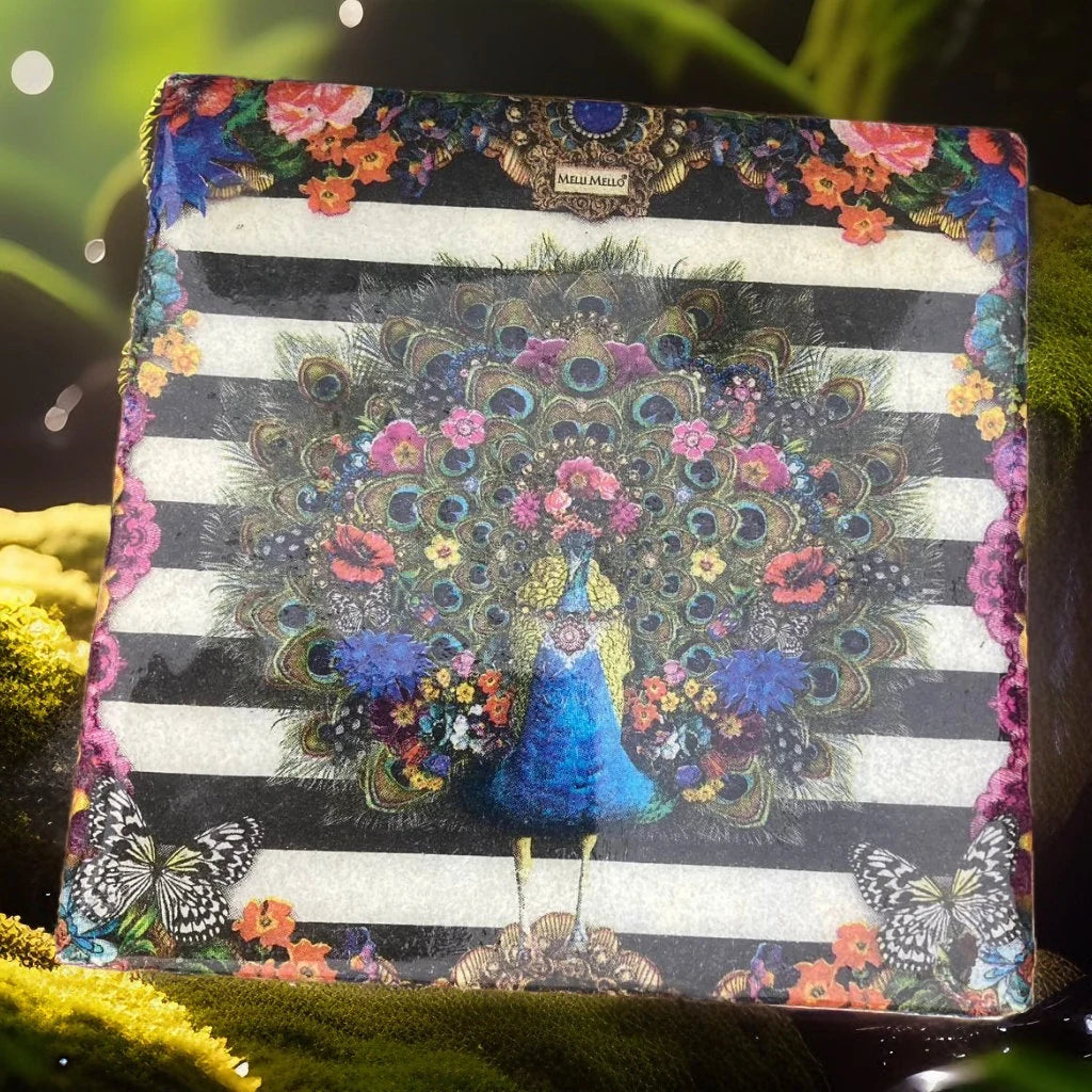 Ceramiczna podstawka pod gorące przedmioty - paw image 0