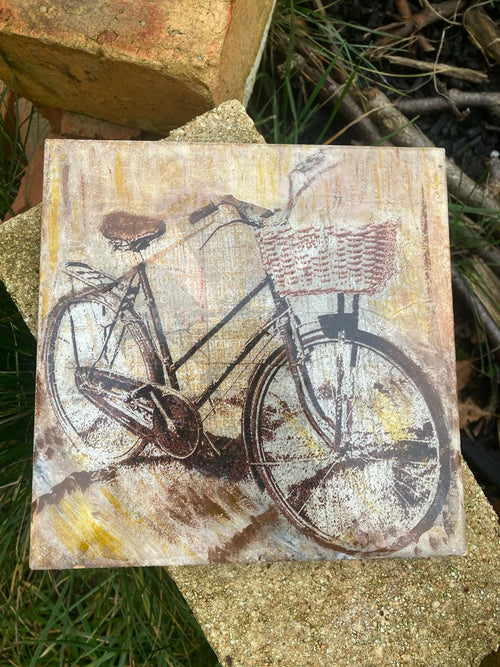 Ceramiczna podstawka pod gorące przedmioty - rower image 0